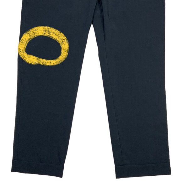 COS Cuffed Hem Trouser Pant 4 Blue Cropped Polyester High Rise - Picture 9 of 12